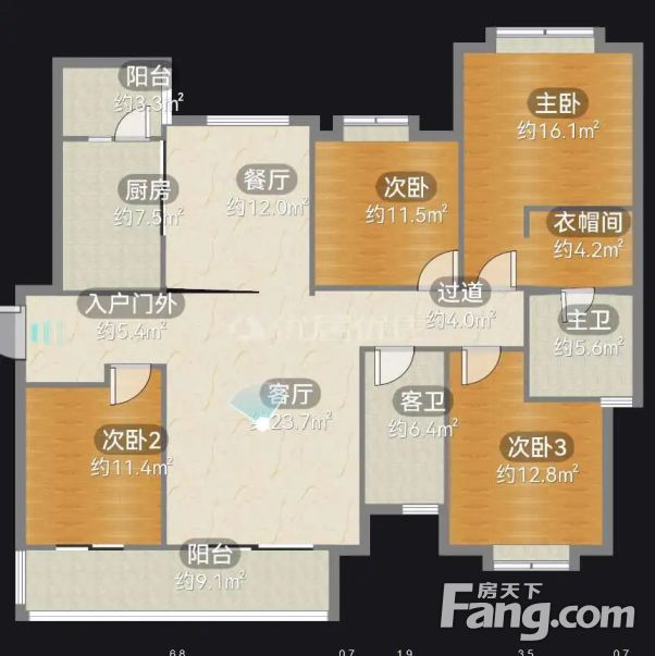 融创九樾府朝向南北精装3室144平,贵阳观山湖高新区融创九樾府二手房
