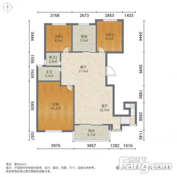 信达公园里户型图片