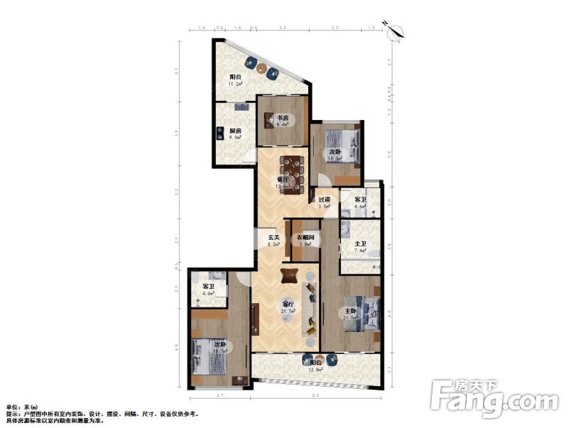 钱江世纪城奥景名邸4室2厅