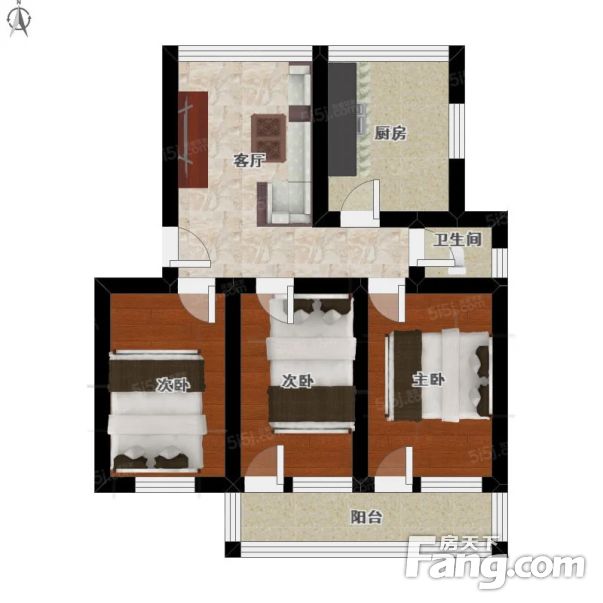 建德路西湖边100米三房朝南跑道式阳台东边套