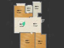 兴乐佳苑北区3室2厅1卫南朝向108.0万元/套出售