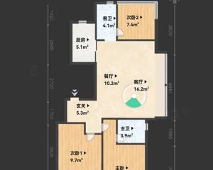 保利天悦3室2厅2卫南朝向255.0万元/套出售