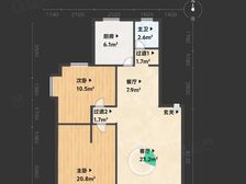 天庐苑2室2厅1卫南朝向150.0万元/套出售