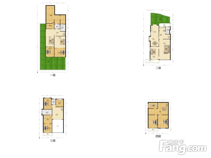 劳动公园独栋别墅海昌枫桥园 地上3层地下1层300平大院
