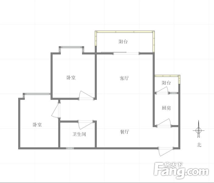 急渝北区橄榄郡清水两房80万