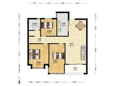 七中旁,中层,双阳台全落地玻璃,不靠高架。