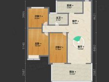 公元世家三期3室2厅1卫南朝向162.0万元/套出售