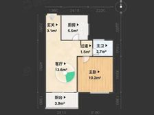 云江府1室2厅1卫南朝向99.0万元/套出售