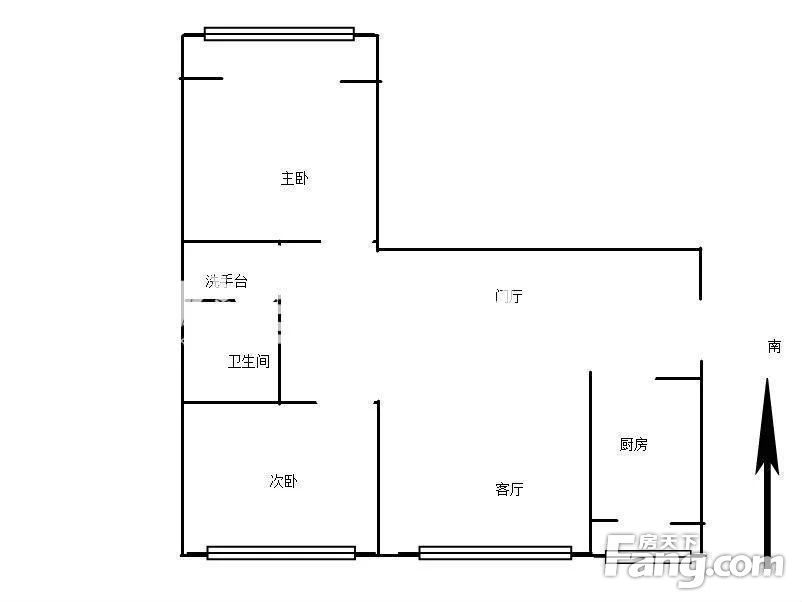 雁鸣园8734平2居南北向简装修安静不临街