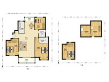 带阁楼 送露台 飞机户型 威尼斯水城八街区 采光视野无遮挡3室2厅|126