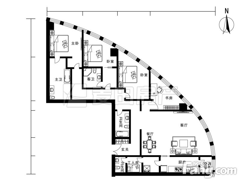 4室2厅三里屯soho公寓
