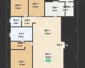 万科沐拾里3室2厅2卫南朝向590.0万元/套出售