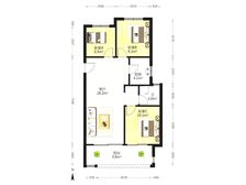 南北通透 金科绿都天宸 3室2厅