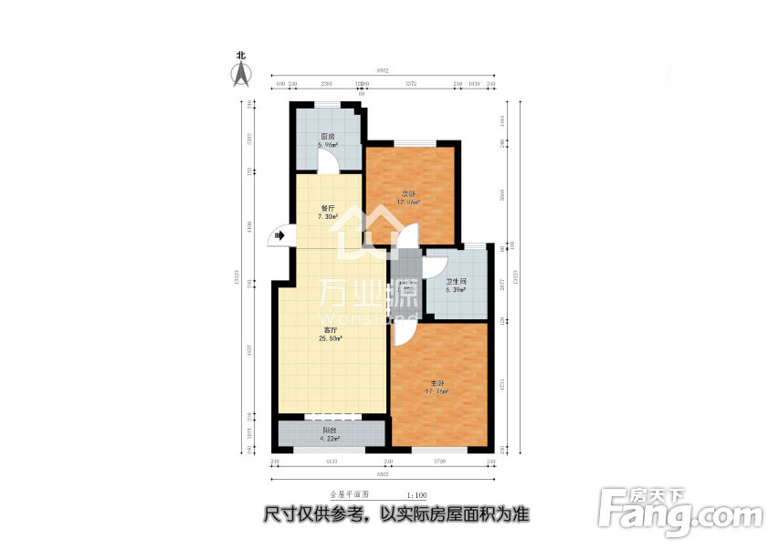 江油万通华府106户型图图片