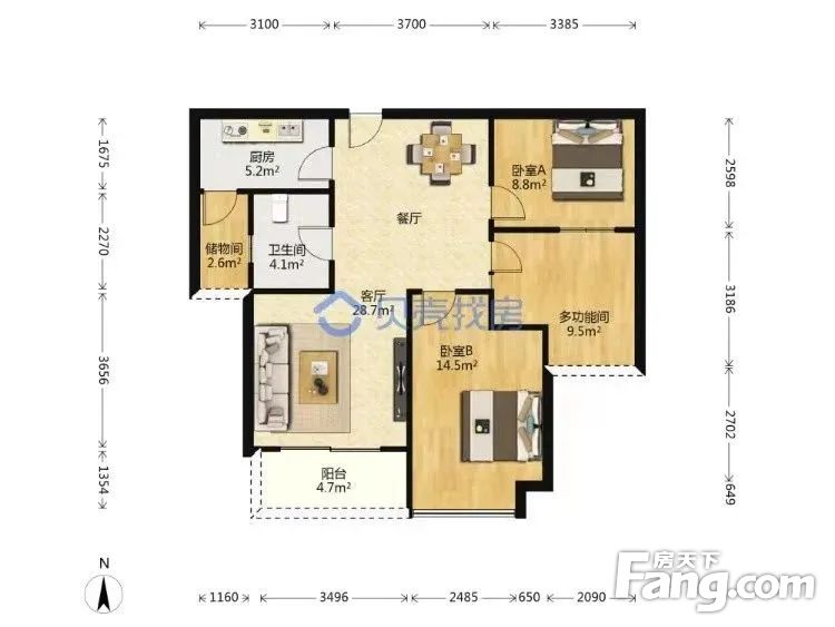 金地湖城大境天境93平3居南向毛坯随时签约