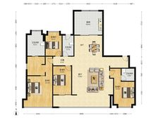 绿城凤鸣云翠 228平大四房精装修拎包入住