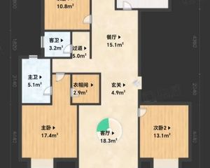 李渡湾3室2厅2卫南朝向270.0万元/套出售