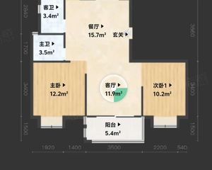 新兴岚湾小区3室2厅2卫南朝向130.0万元/套出售