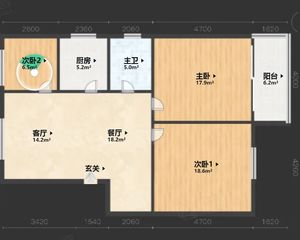 恒江小区3室2厅1卫南朝向120.0万元/套出售