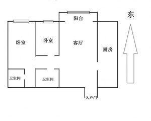 行宫御东园2室2厅精装修