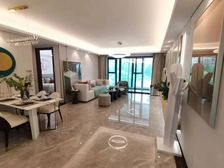 实验学校吾悦广场,中南保利樾府,134平客厅朝阳H户型双阳台