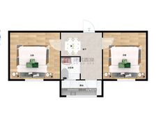 河东四片 示范社区 私产两室可贷/款,双地鉄