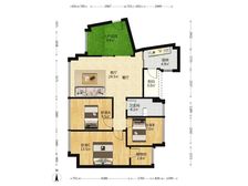 大运城邦二期,精装修3房,花园中安静