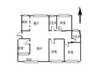 奎文北区 大平层 好户型南北通透 金尊华府 4室2厅