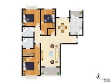 靠公园位置安静,近地铁出行便利,中央空调带地暖