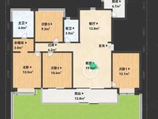 湾头华润万象华府 精装洋房135平4居室 带大花园