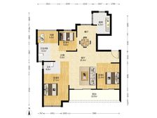 中海枫华里【洋房】,全新毛坯4房,位置好,环境优美,读北外