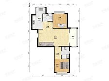 中山公园地铁上盖精装两房,南北通全明,全景环幕落地窗