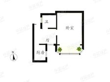 公安大楼,精装朝南一房一厅,可上高安路一小,近地铁