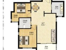 正南 绿地香颂公寓(浦东) 2室1厅