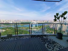 湖景,。 东方明珠花园6房, 看南湖公园全景, 南湖地铁口