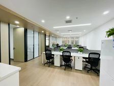 大望路双地铁上盖 现代城写字楼179平 精装遗留带家具出租