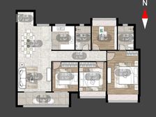 锦云华庭 4室2厅 毛坯