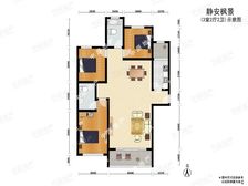 居家装修,房型正气,得房率高,小区中心位置,南北通透