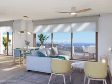 拉努西亚(La Nucia)宽敞的现代联排别墅,带公共泳池