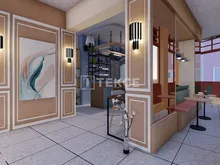 位于法提赫的一楼设有咖啡馆和公寓的大楼