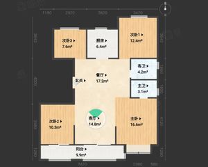 崇文花园4室2厅2卫南朝向268.0万元/套出售