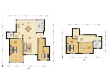 诚心金地艺禧园 138平洋房顶复 实用面积大 带全屋地暖