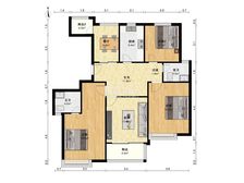 景观房,南北通透,小区中心位置,近商圈,精装修,带产权车位