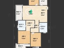 清旭雅苑3室2厅2卫南朝向196.0万元/套出售