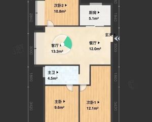 春月江澜3室2厅1卫南朝向265.0万元/套出售