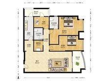 此房为正规三房双卫,配套成熟,交通方便,小区绿化好