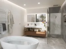 位于埃斯特波纳 (Estepona) 靠近海滩的综合大楼公寓