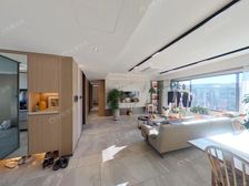 翡翠公园大平层,大面宽短进深,客厅7米面宽