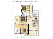 祥和名邸 130平3居 南北向中装修 自住保养好