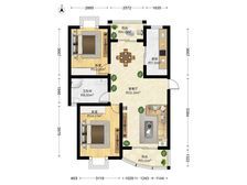 万景园 92平2居 南北向中装修 随时看房